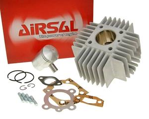 Airsal Cilinderkit  T6-Racing 48,8cc 38mm voor Puch Automaat, X30 met korten Kühlrippen