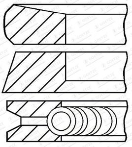 Goetze Engine Kolbenringsatz  08-127407-00