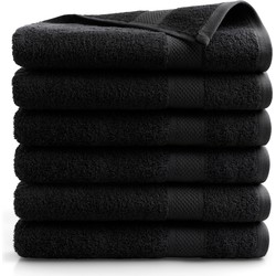 Seashell Hotel Collectie Handdoek - 6 stuks - 70x140 - zwart