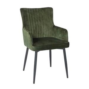 Furntastik Lomellina Eetkamerstoel, Vintage Velvet, groen