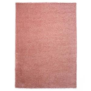 Tapeso Hoogpolig vloerkleed shaggy Trend effen - roze - 80x250 cm -