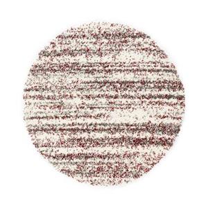 Boho&me Rond hoogpolig vloerkleed strepen Artisan - grijs/rood - 200