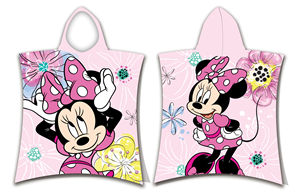 Disney Minnie Mouse Minnie Mouse Poncho Pink Bow - 50 x 115 cm - Katoen pre order