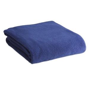 Fleece deken/plaid blauw 120 x 150 cm -