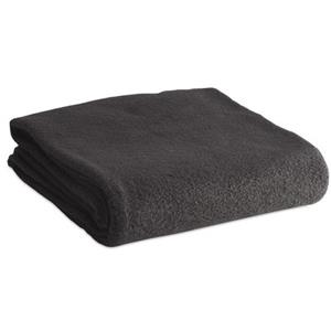 Merkloos Fleece deken/plaid zwart 120 x 150 cm -