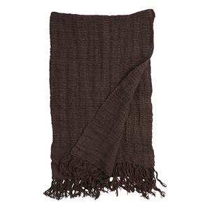 Nordal-collectie Handdoek ARIES met franjes M linnen bruin