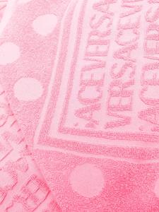 Versace Handdoek met logo-jacquard - Roze