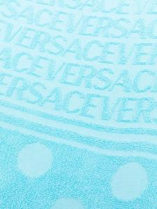 Versace Handdoek met logoprint - Blauw