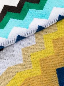 Missoni Home Handdoek met zigzag-patroon - Blauw