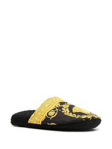 Versace Slippers met Medusa print - Zwart
