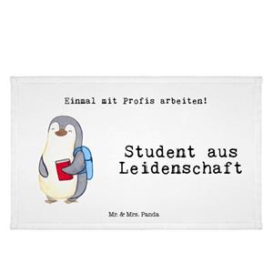 Mr. & Mrs. Panda Handtuch Student aus Leidenschaft - Weiß - Geschenk, Sport Handtuch, Frottier, (1-St)