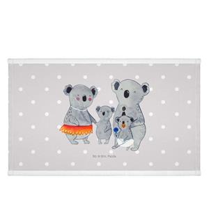 Mr. & Mrs. Panda Handtuch Koala Familie - Grau Pastell - Geschenk, Papa, Family, Kinder, Vatert, (1-St)