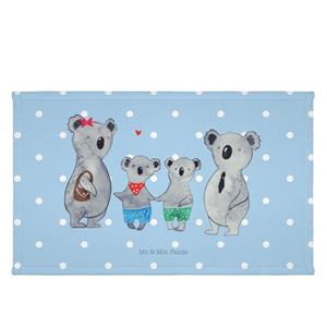Mr. & Mrs. Panda Handtuch Koala Familie zwei - Blau Pastell - Geschenk, Sport Handtuch, Koalabä, (1-St)