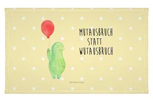 Mr. & Mrs. Panda Handtuch Schildkröte Luftballon - Gelb Pastell - Geschenk, Mutausbruch, Gästet, (1-St)