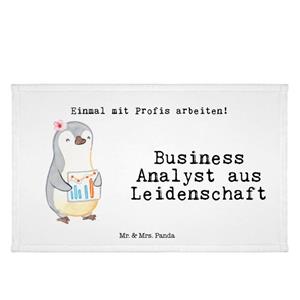 Mr. & Mrs. Panda Handtuch Business Analyst aus Leidenschaft - Weiß - Geschenk, Gästetuch, Jubil, (1-St)