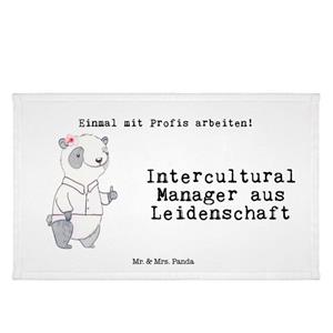 Mr. & Mrs. Panda Handtuch Intercultural Manager aus Leidenschaft - Weiß - Geschenk, Firma, Frot, (1-St)