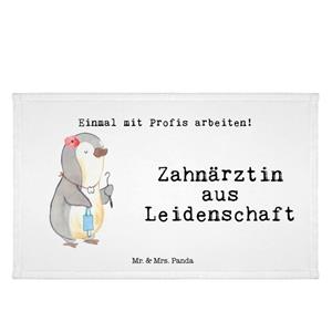 Mr. & Mrs. Panda Handtuch Zahnärztin aus Leidenschaft - Weiß - Geschenk, Sport Handtuch, Dankes, (1-St)