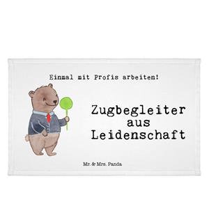 Mr. & Mrs. Panda Handtuch Zugbegleiter aus Leidenschaft - Weiß - Geschenk, Abschied, Kollegin, (1-St)