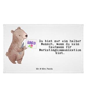 Mr. & Mrs. Panda Handtuch Kaufmann für Marketingkommunikation mit Herz - Weiß - Geschenk, Frott, (1-St)