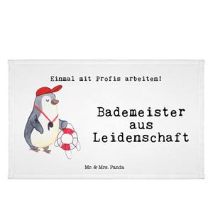 Mr. & Mrs. Panda Handtuch Bademeister aus Leidenschaft - Weiß - Geschenk, Sport Handtuch, Kinde, (1-St)