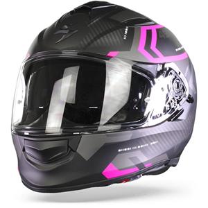 Scorpion EXO-491 Spin Matt Black Pink Full Face Helmet