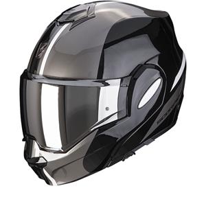 Scorpion Exo-Tech Evo Forza Black-Silver Modular Helmet