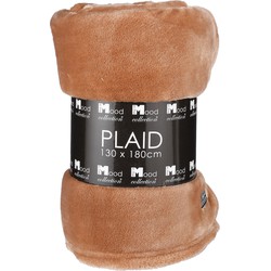 In The Mood Collection Famke Fleece Plaid - L180 x B130 cm - Lichtbruin