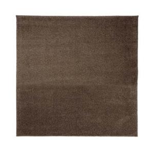 Tapeso Vierkant vloerkleed Fine - mokka - 240x240 cm - Bruin