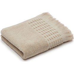 Kave Home  Veta kleine handdoek van 100% katoen in beige 30 x 50 cm
