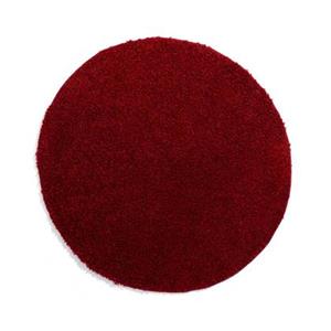 Tapeso Hoogpolig vloerkleed shaggy Trend effen rond - rood - 160 cm