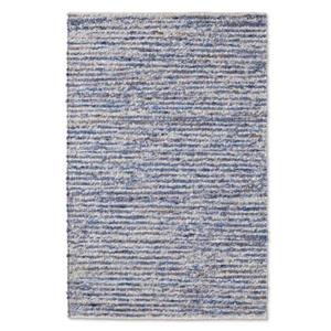 Tapeso Wollen vloerkleed - Thora blauw|crÃ¨me - 130x190 cm - Blauw