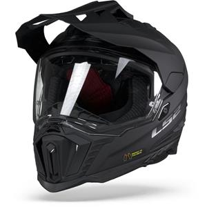 LS2 MX701 Explorer Solid Mat Zwart Adventure Helm