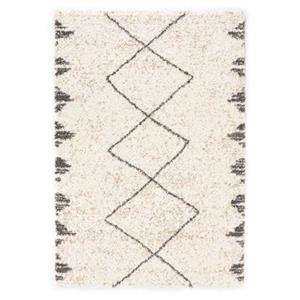 Boho&me Hoogpolig vloerkleed berber Artisan - wit|grijs - 100x200 cm -