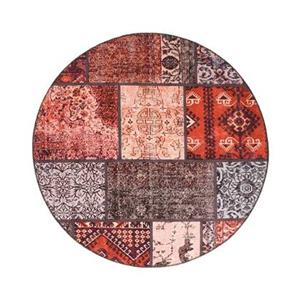 Heritaged Rond patchwork vloerkleed - Fade No.1 rood|multi - 76 cm