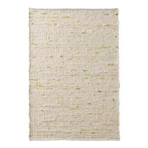 Tapeso Wollen vloerkleed handweef Oslo - crÃ¨me|groen - 60x90 cm