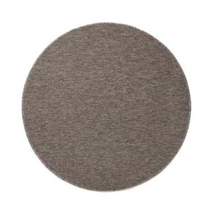 Tapeso Rond vloerkleed Lush - taupe|lichtgrijs - 160 cm rond