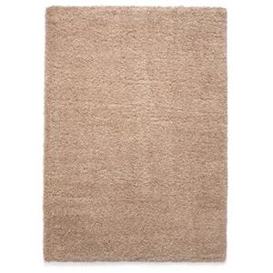 Tapeso Hoogpolig vloerkleed shaggy Grand effen - beige - 120x170 cm