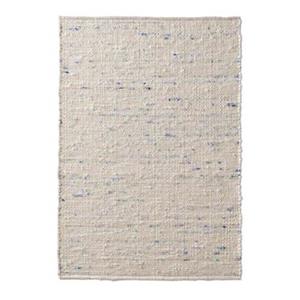 Tapeso Wollen vloerkleed handweef Oslo - crÃ¨me|blauw - 70x130 cm