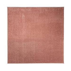 Tapeso Vierkant vloerkleed Fine - roze - 200x200 cm