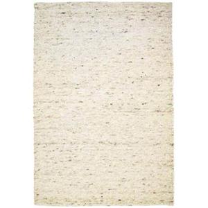 Tapeso Wollen vloerkleed handweef Ylva - beige - 90x160 cm