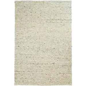 Tapeso Wollen vloerkleed handweef Veve - beige|grijs - 170x230 cm