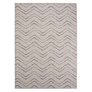 Boho&me Buitenkleed zig zag Summer - crÃ¨me|grijs - 240x340 cm - Grijs