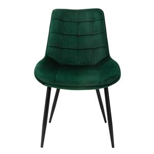 2er Set Esszimmerstuhl mit Rückenlehne, Dunkelgrün, aus Samt - Ml-design