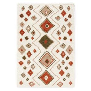 Boho&me Hoogpolig vloerkleed bohemian Artisan - wit|multi - 240x340 cm