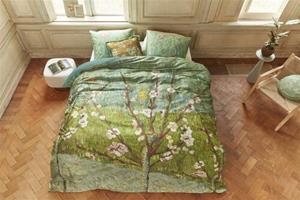 Beddinghouse x Van Gogh Museum Peach Trees Dekbedovertrek Groen 140x200/220 cm