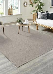 Merinos Karpet24 Stockholm glad geweven handgemaakt wollen vloerkleed Beige-70x240