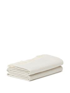 Alonpi cashmere Melrose fringe-detailing blanket - Wit