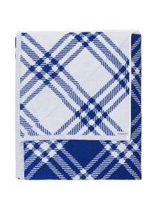 Burberry check-pattern cotton towel - Blauw