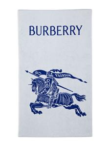 Burberry Equestrian-motif cotton towel - Wit