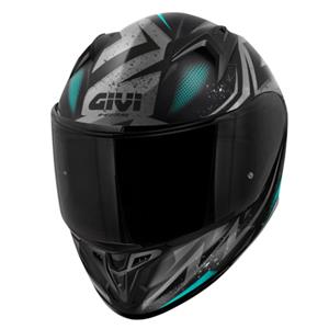 GIVI 50.7 Rebel Mat, Integraalhelm, Zwart-Licht Blauw